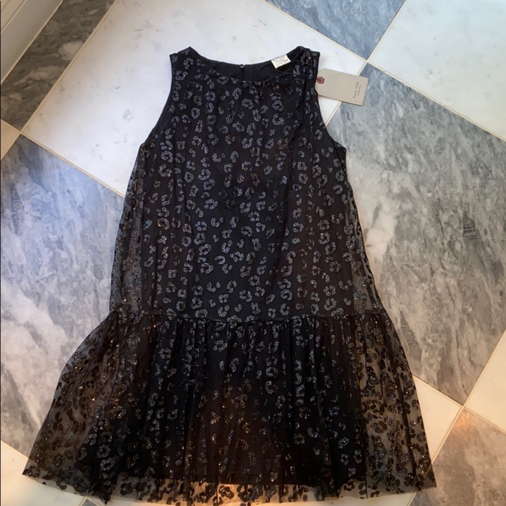 Zara girls black sparkle dress